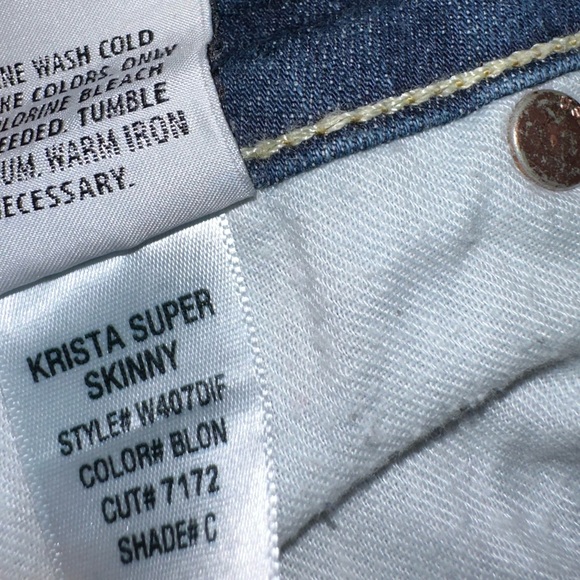 Hudson Krista Distressed Skinny Jeans Size 25 - Picture 6 of 6